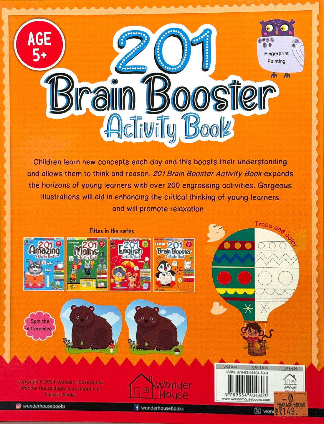 201 Brain Booster Activity Book - Fun Activities and Exercises For Children: Tracing & Pattern, Colors & Shapes, Maze