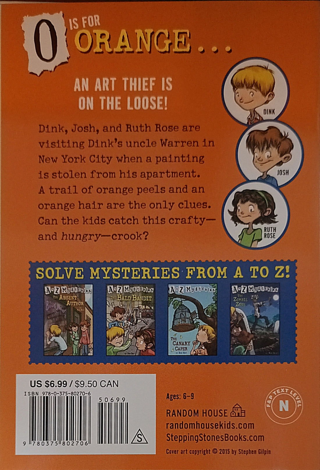 A to Z Mysteries #15 The Orange Outlaw