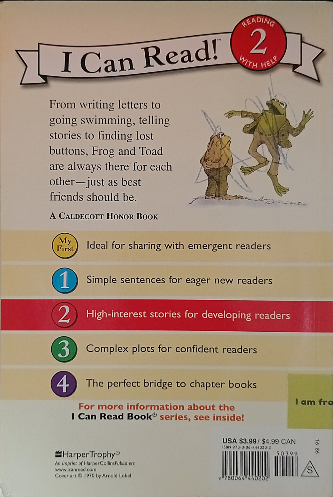 I Can Read! Level 2: Frog and Toad are Friends