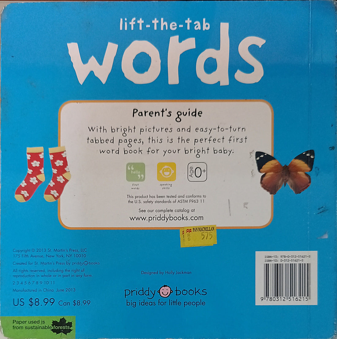 Bright Baby Lift-the-Tab: Words (Board Book)