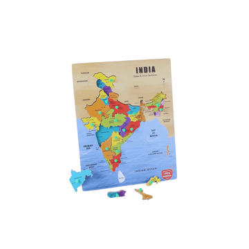 India Map Wooden Peg Puzzle