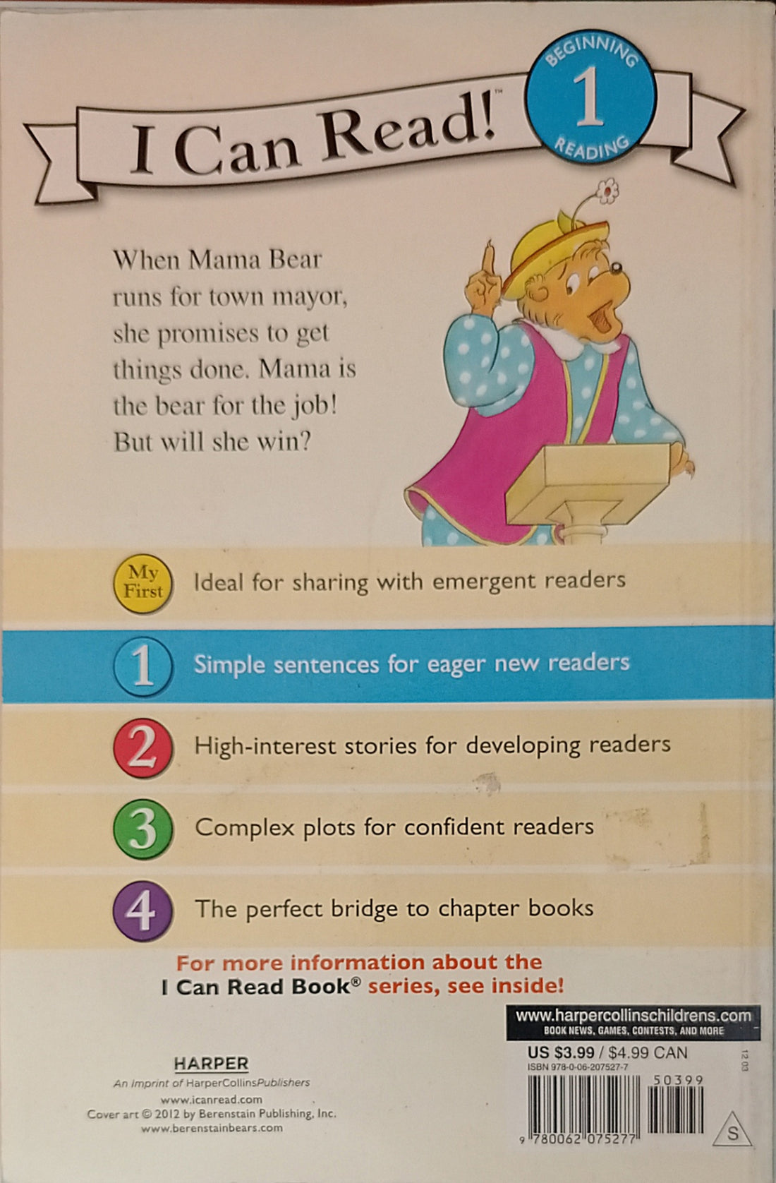 I Can Read! Level 1: The Berenstain Bears and Mama for Mayor!