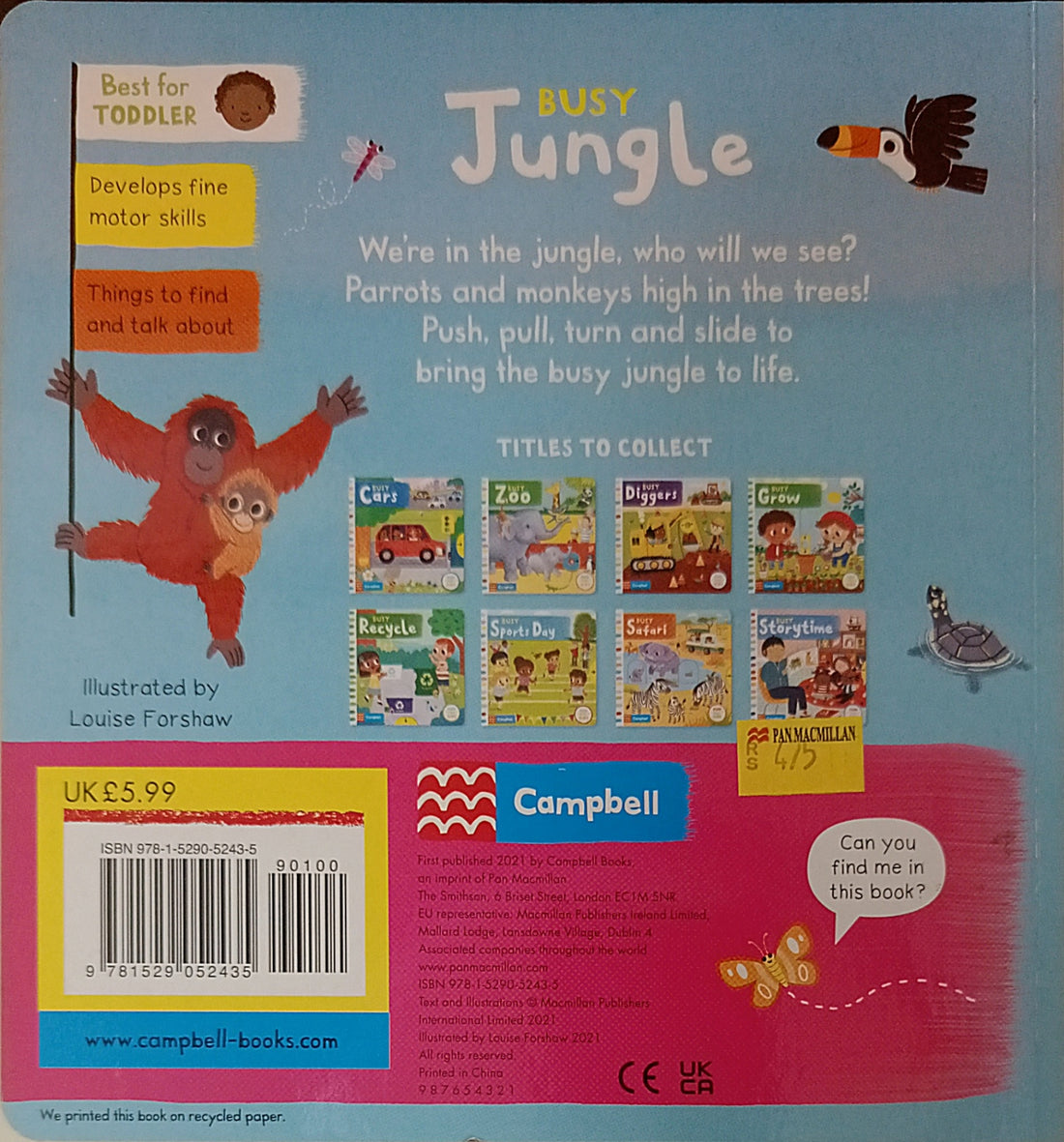 Busy Books: Busy Jungle (Push Pull Slide)