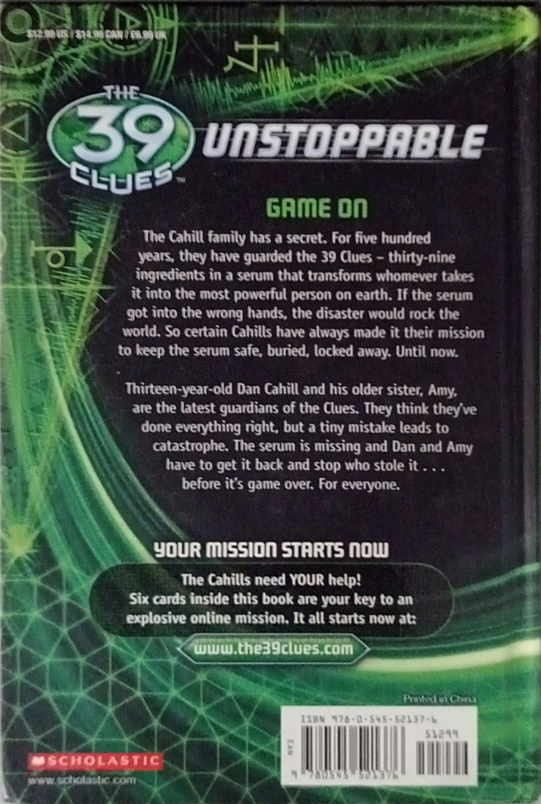 The 39 Clues Unstoppable #1 Nowhere to Run