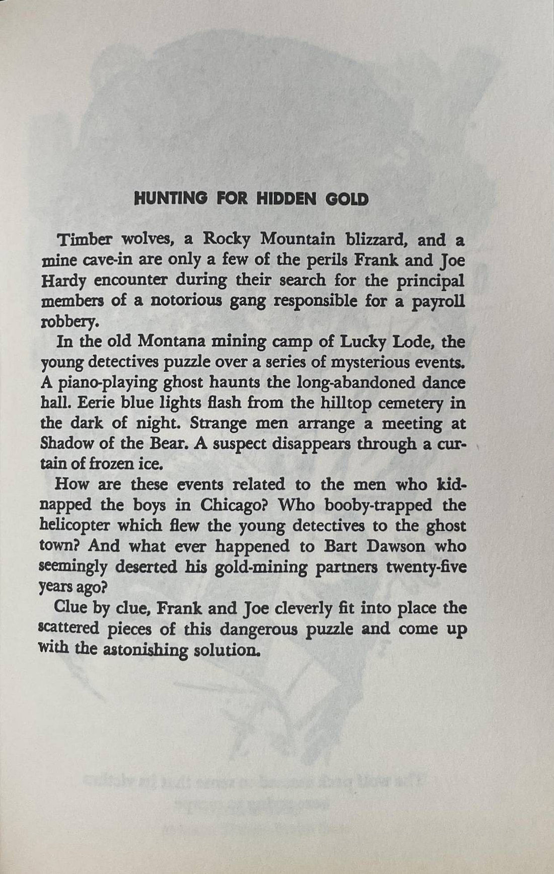 The Hardy Boys #5 Hunting for Hidden Gold