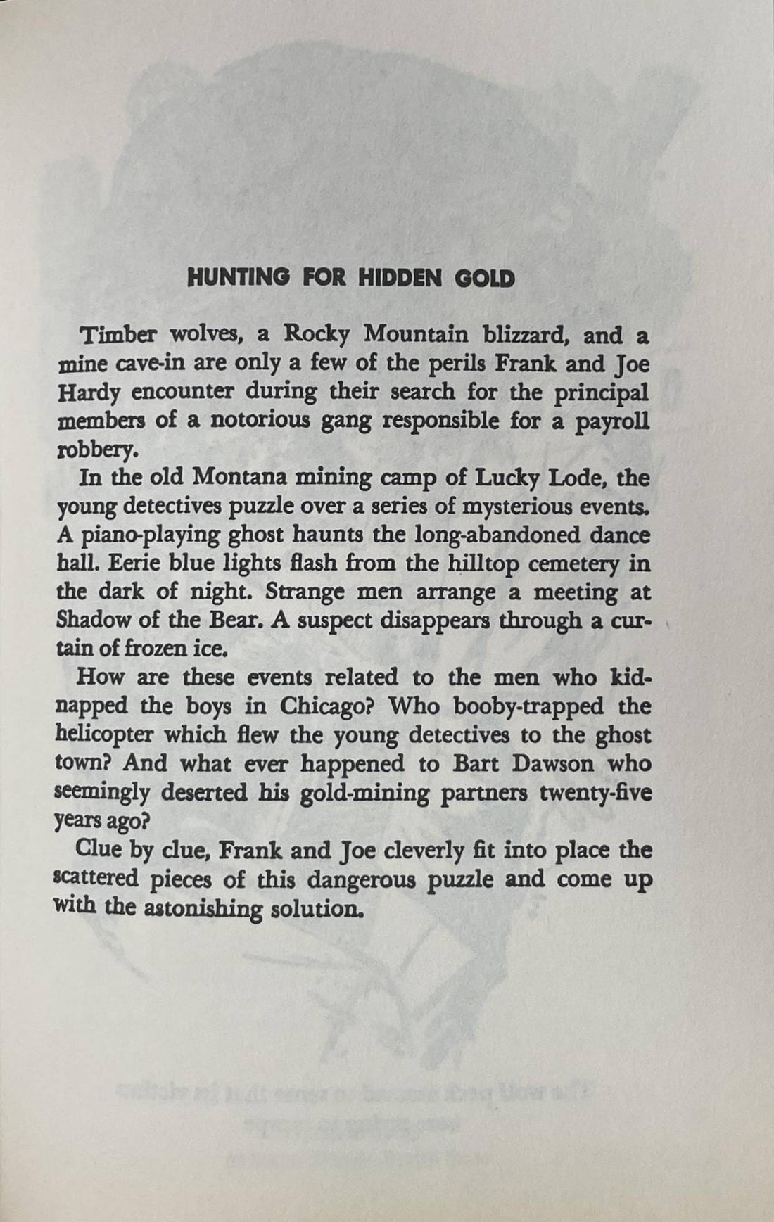 The Hardy Boys #5 Hunting for Hidden Gold