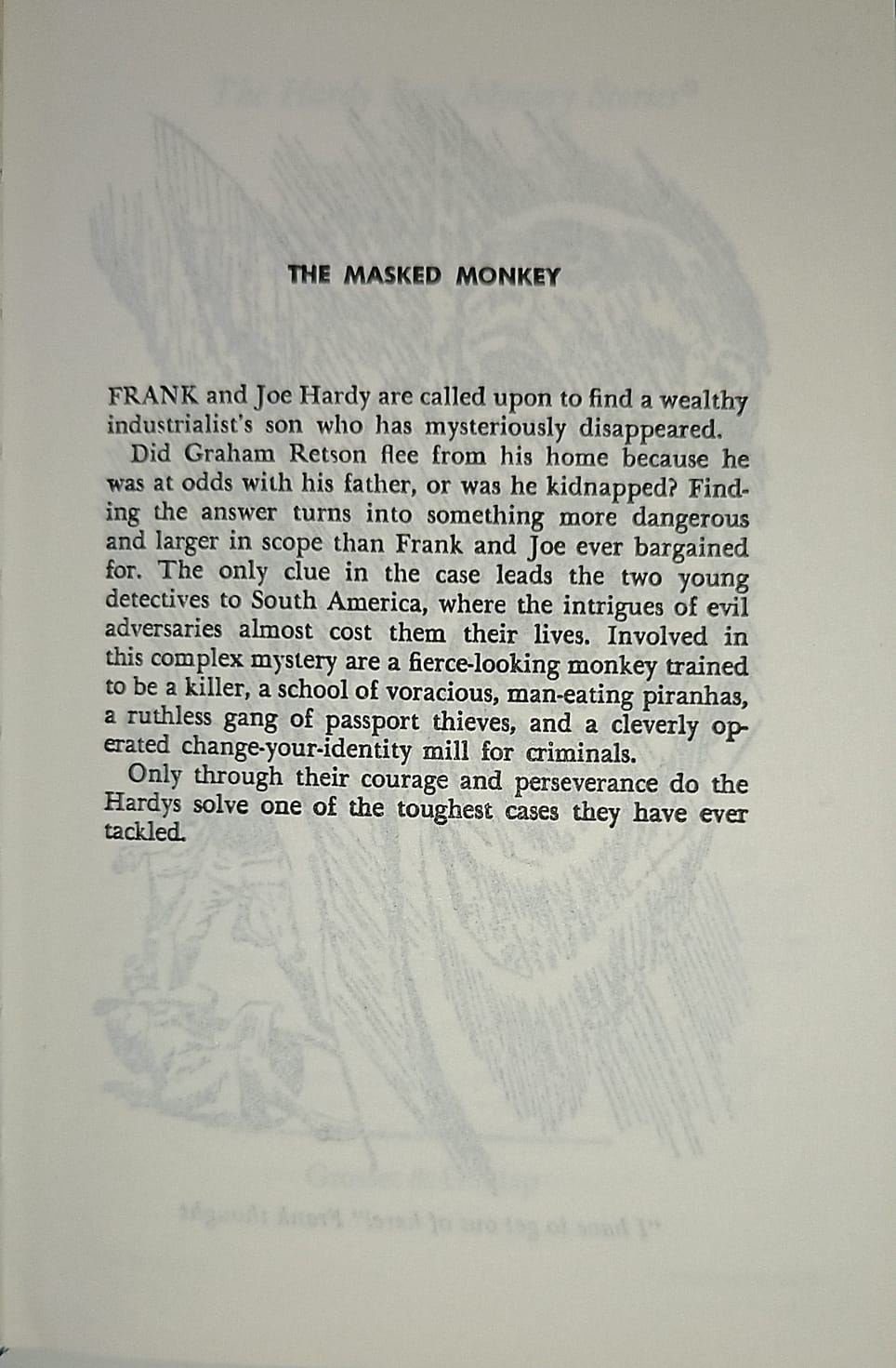 The Hardy Boys #51 The Masked Monkey