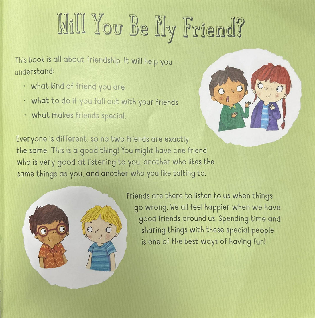 A Let's Talk Book: Will You Be My Friend?