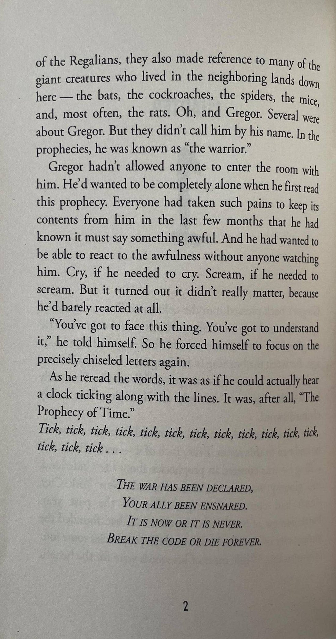 Underland Chronicles #5 Gregor And The Code Of Claw