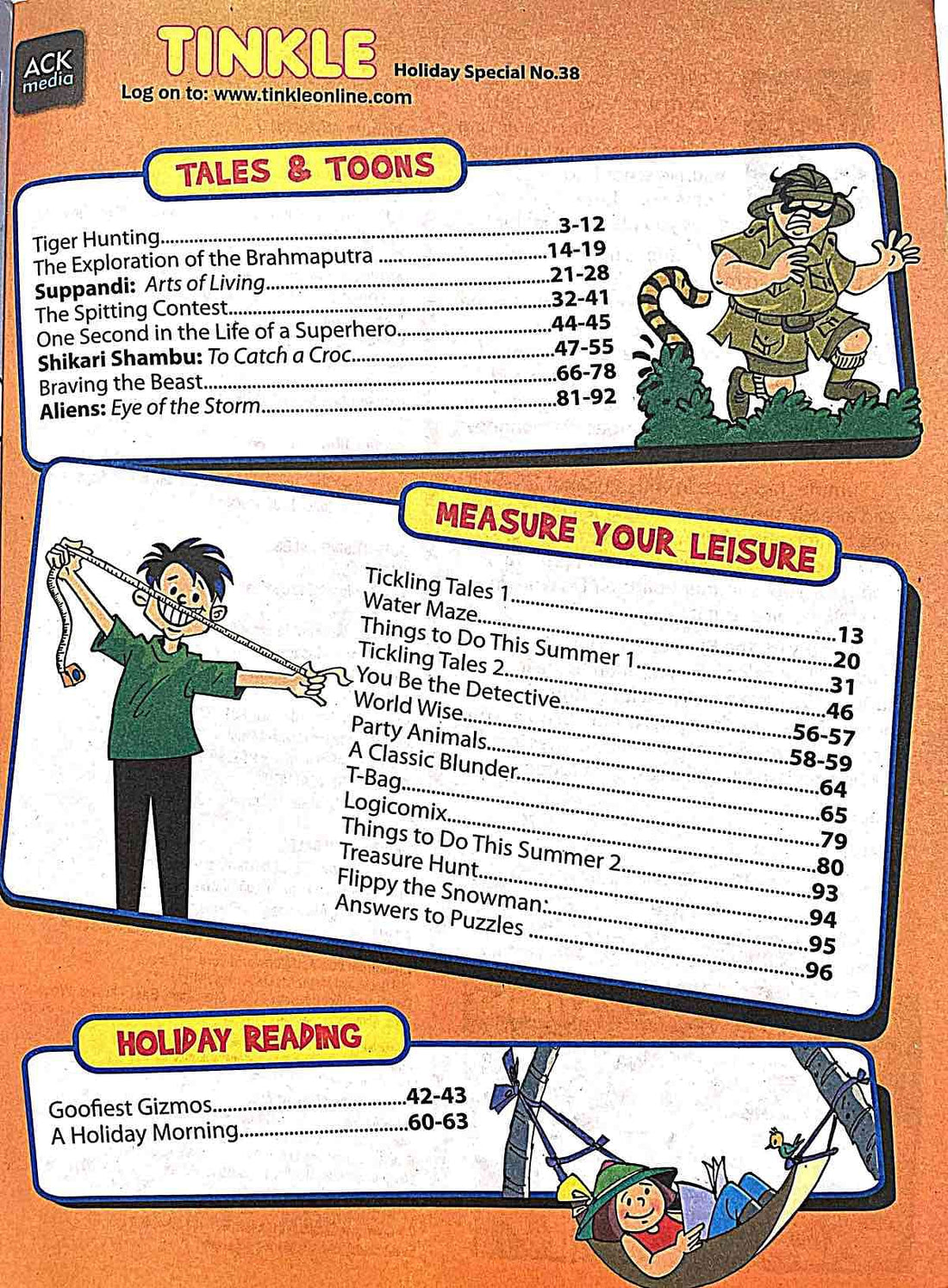 Amar Chitra Katha: Tinkle Holiday Special No. 38