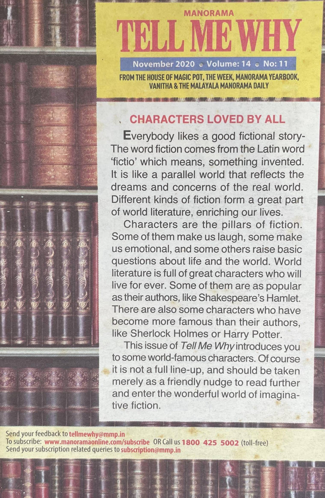 Manorama Tell Me Why: Famous Characters from World Literature
