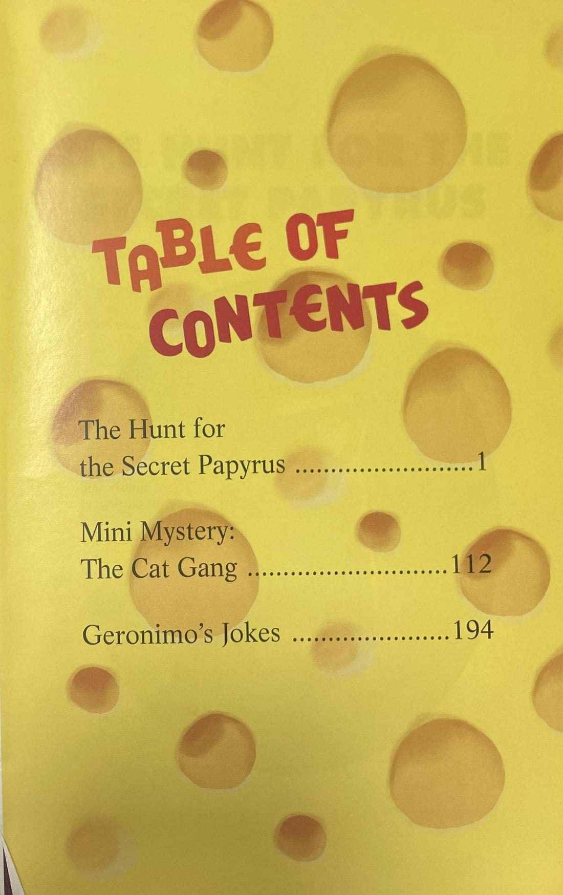 Geronimo Stilton Special Edition The Hunt for the Secret Papyrus