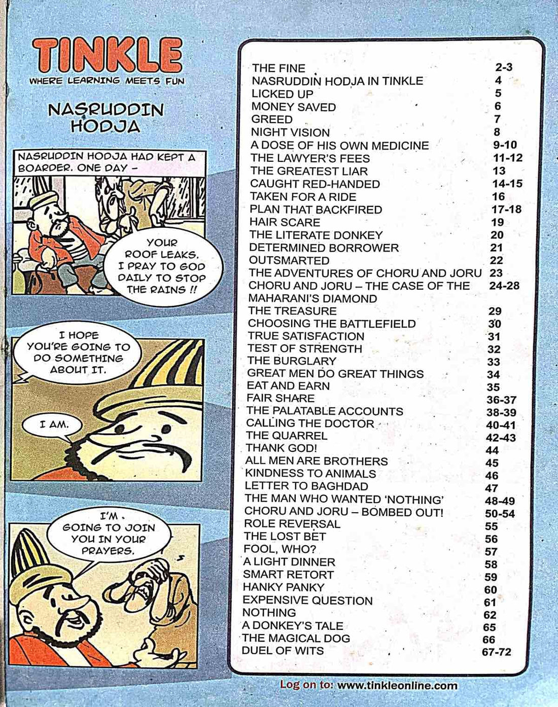 Amar Chitra Katha: Tinkle Presents Nasruddin Hodja Rides Again