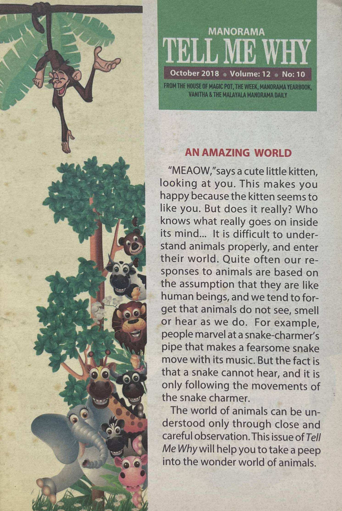 Manorama Tell Me Why: Animal World