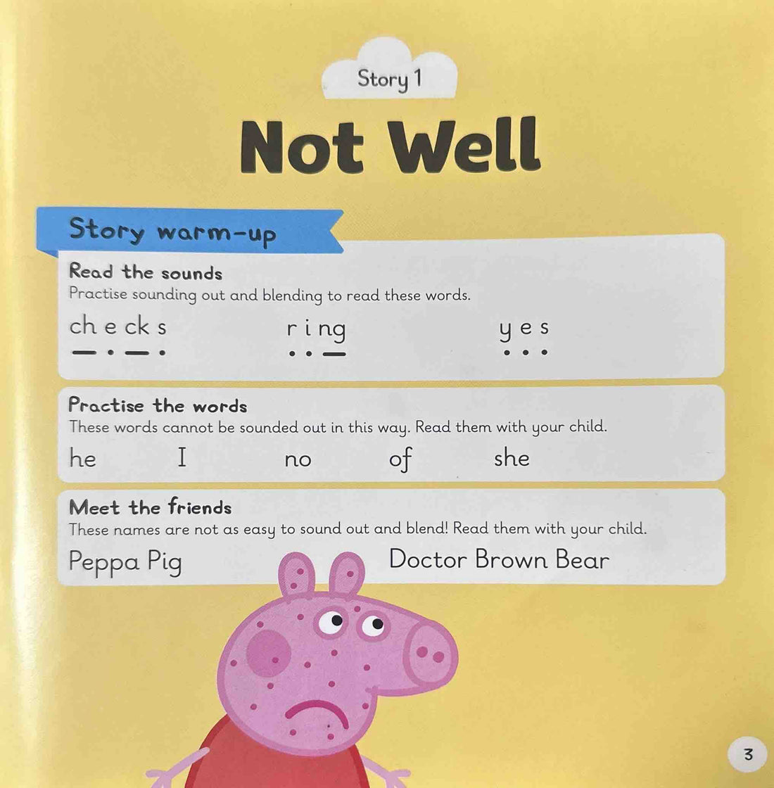 Learn with Peppa Pig Level 1, Book 7 Not Well and Fill it Up!