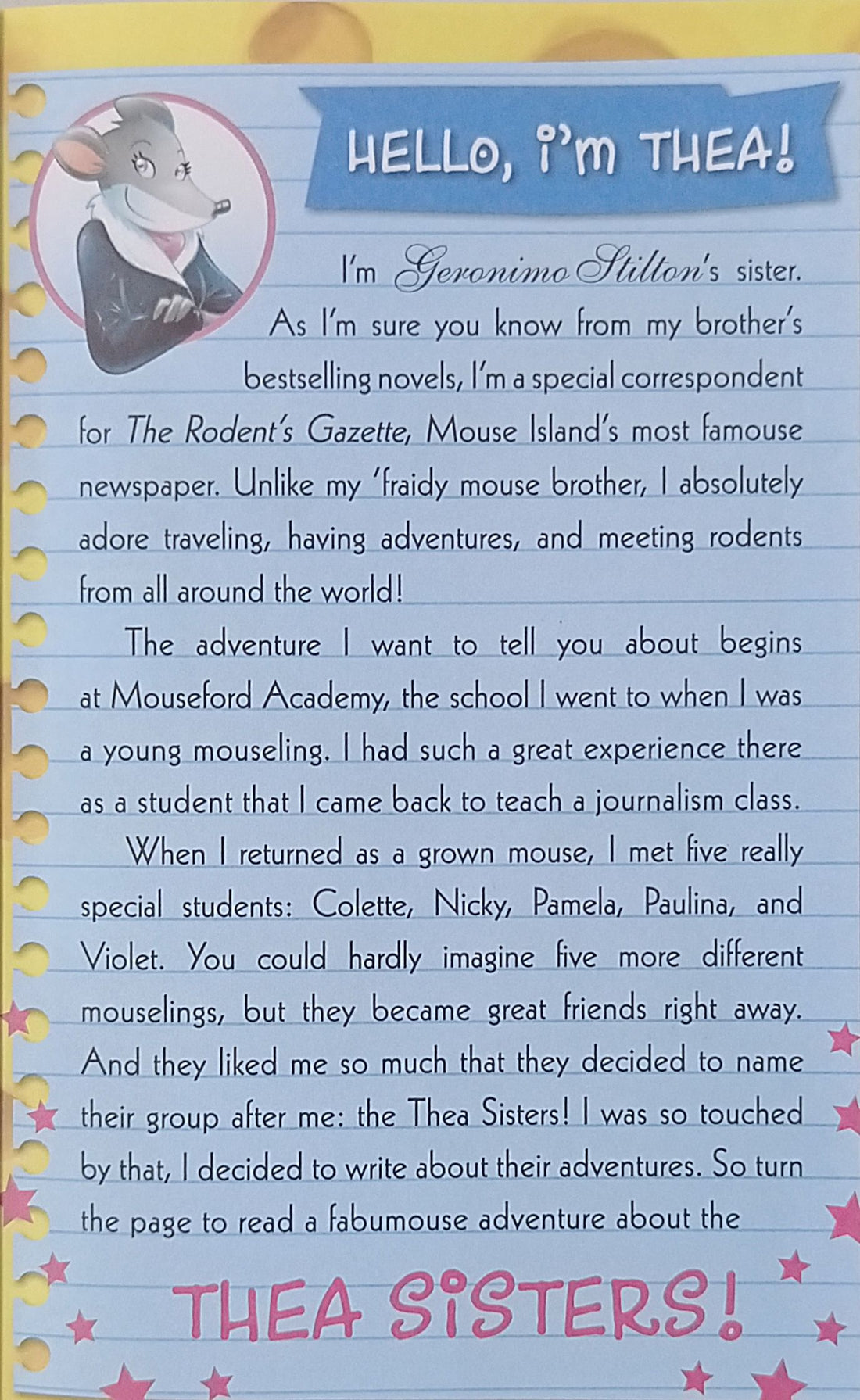 Thea Stilton #33 Thea Stilton and the American Dream