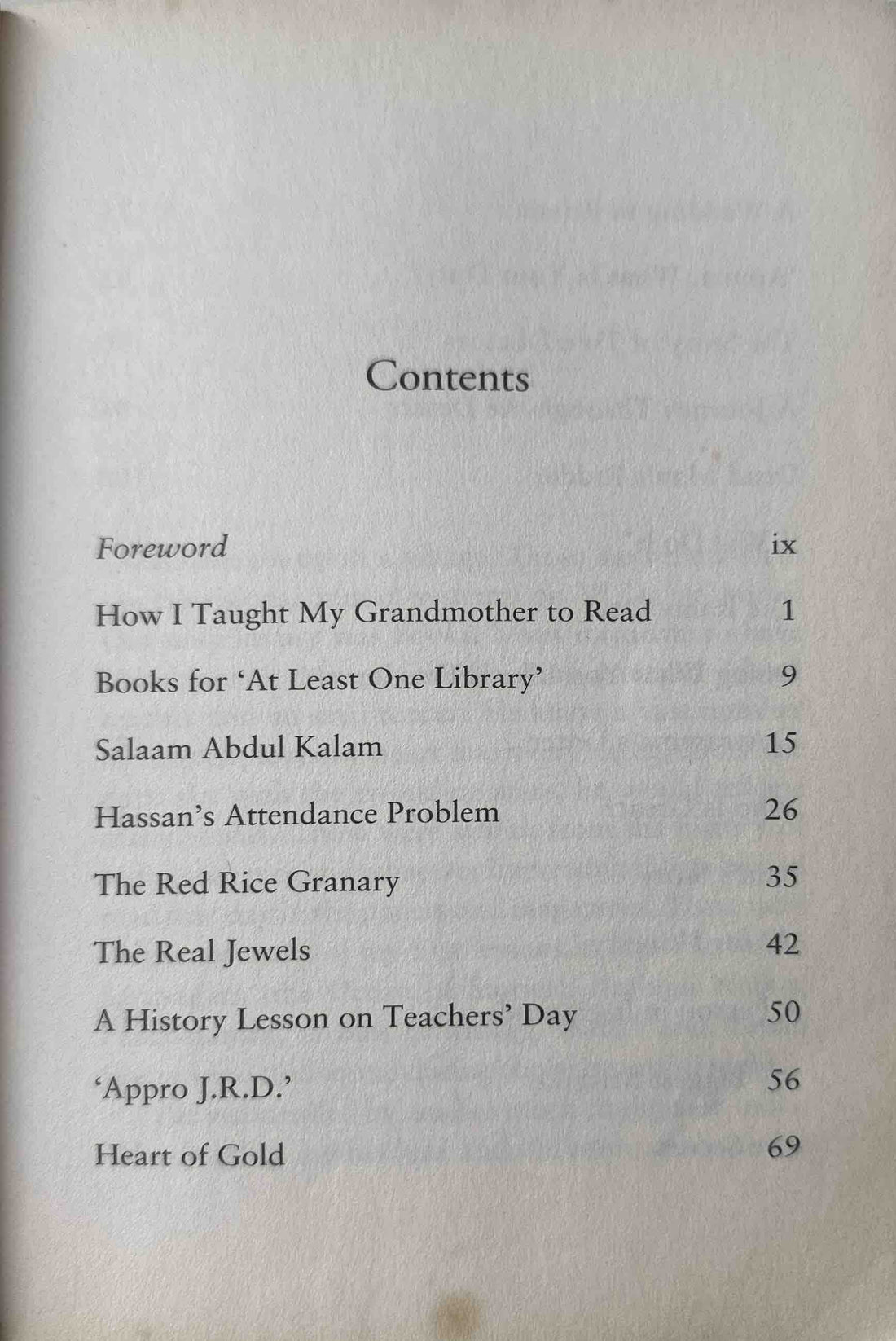 How I Taught My Grandmother To Read and Other Stories