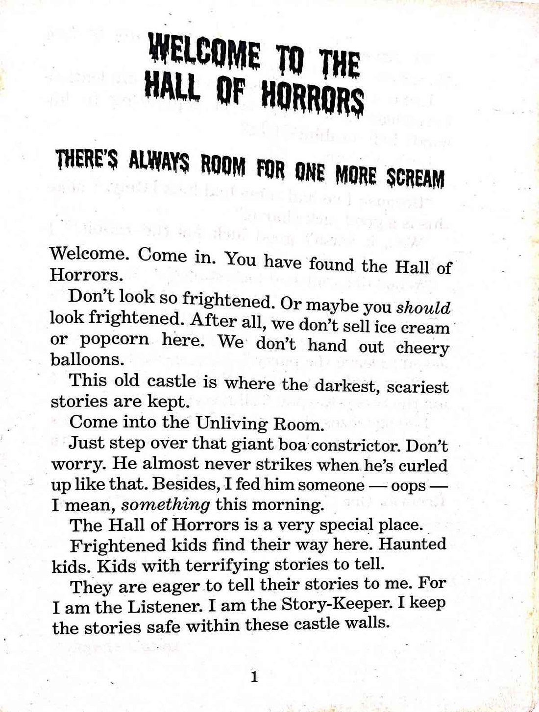 Goosebumps Hall of Horrors #6 The Birthday Party of No Return!