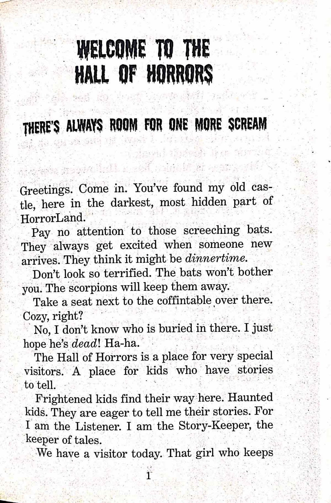 Goosebumps Hall of Horrors #3 The Five Masks of Dr. Screem