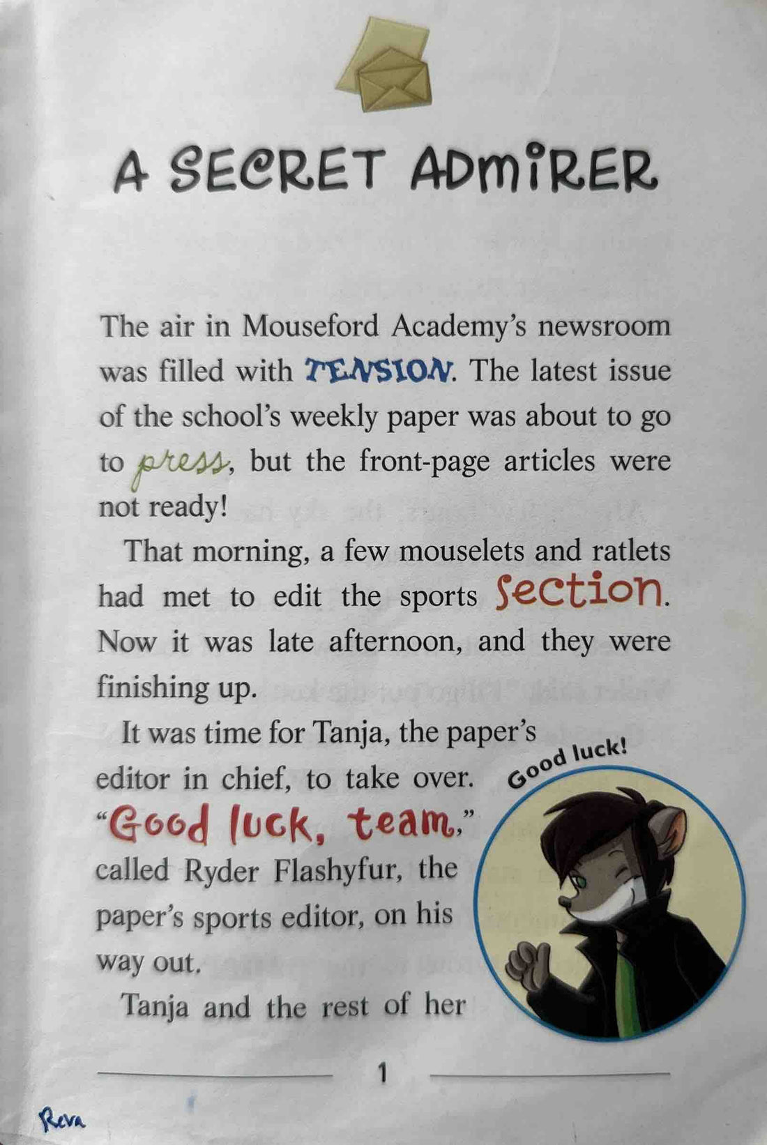 Thea Stilton Mouseford Academy #9 The Mysterious Love Letter