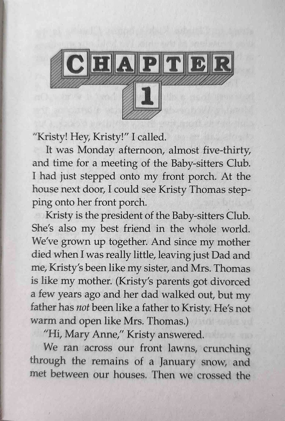 The Baby-Sitters Club #4 Mary Anne Saves The Day