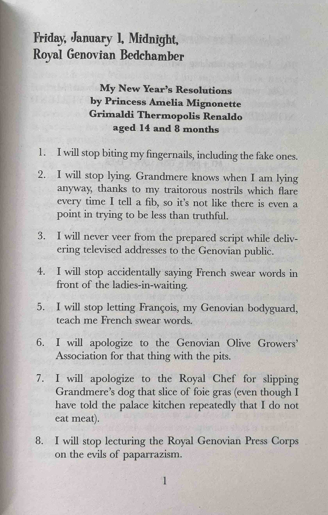 The Princess Diaries #4 Mia Goes Fourth