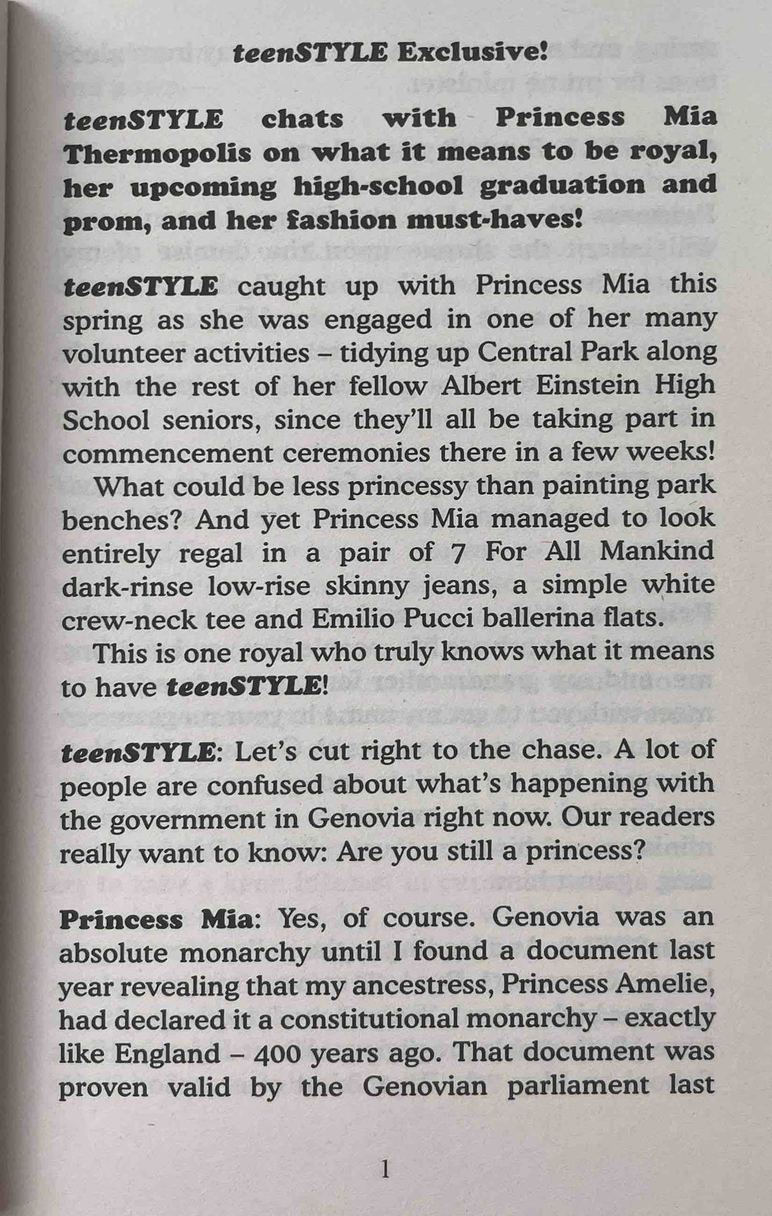 The Princess Diaries #10 Ten Out Of Ten