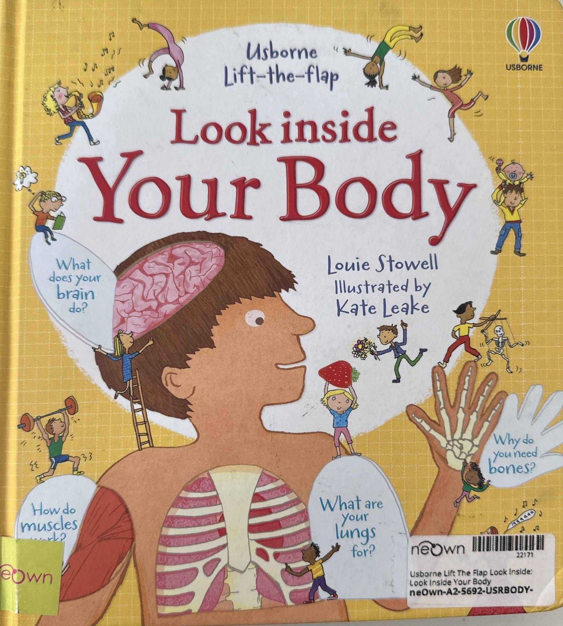 Usborne Lift The Flap Look Inside: Look Inside Your Body (Board Book)