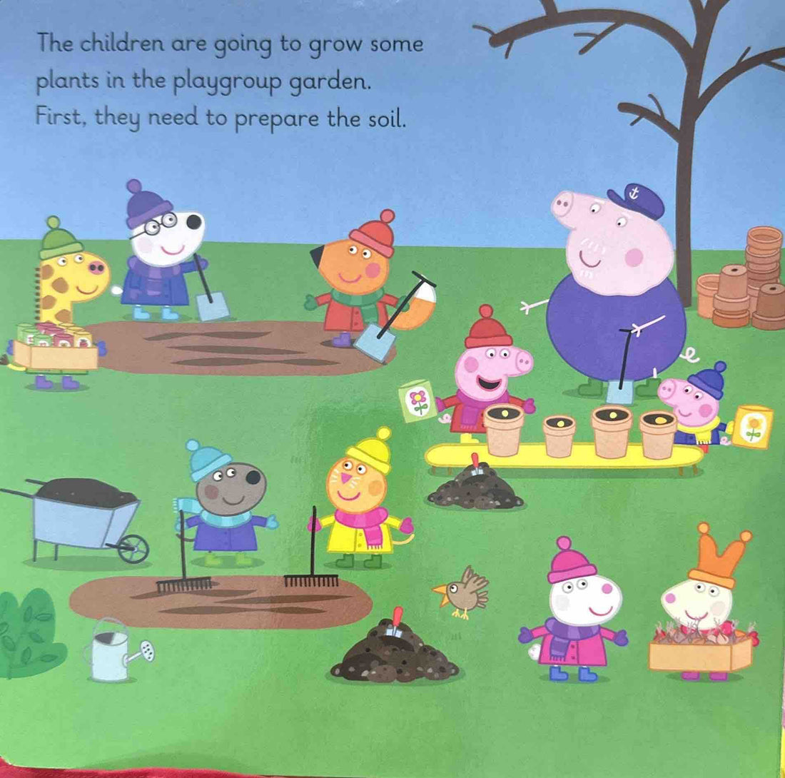 Learn With Peppa: Peppa's Growing Garden (A Push Pull and Slide Bok)