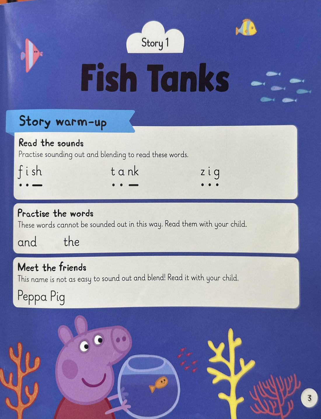 Learn with Peppa Pig Level 1, Book 9 Fish Tanks and The Van