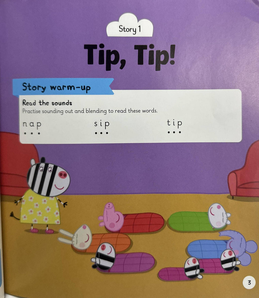 Learn with Peppa Pig Level 1, Book 1 Tip, Tip! and Sit, Sip!