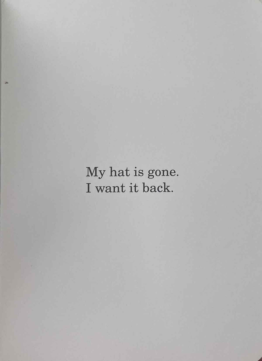 The Hat Trilogy #1 I Want My Hat Back