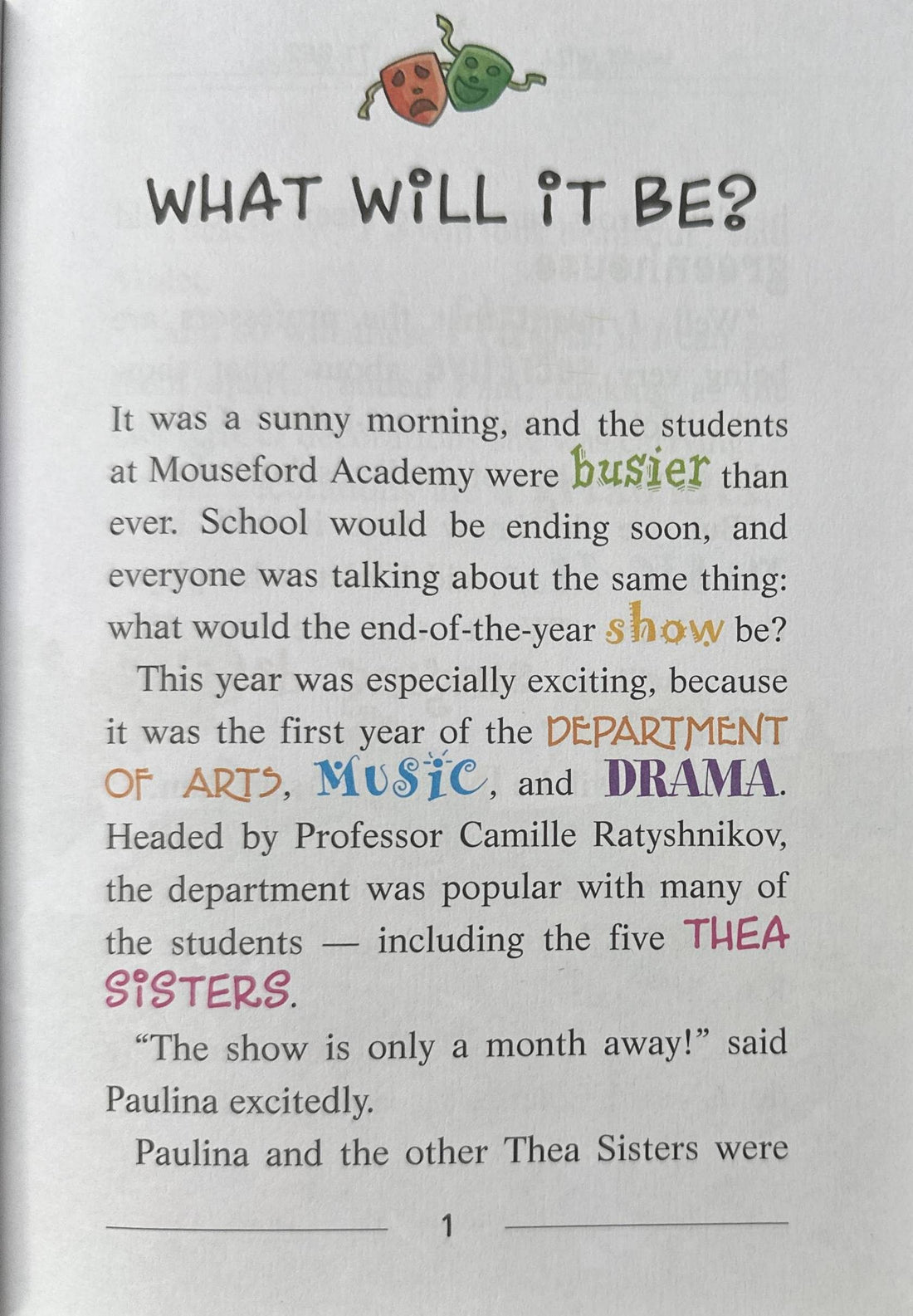 Thea Stilton Mouseford Academy #6 A Mouseford Musical