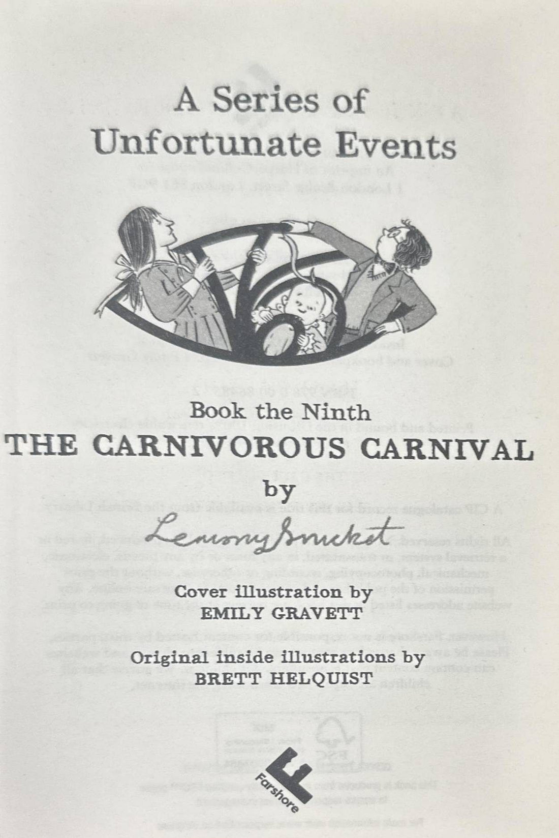 A Series Of Unfortunate Events #9 The Carnivorous Carnival