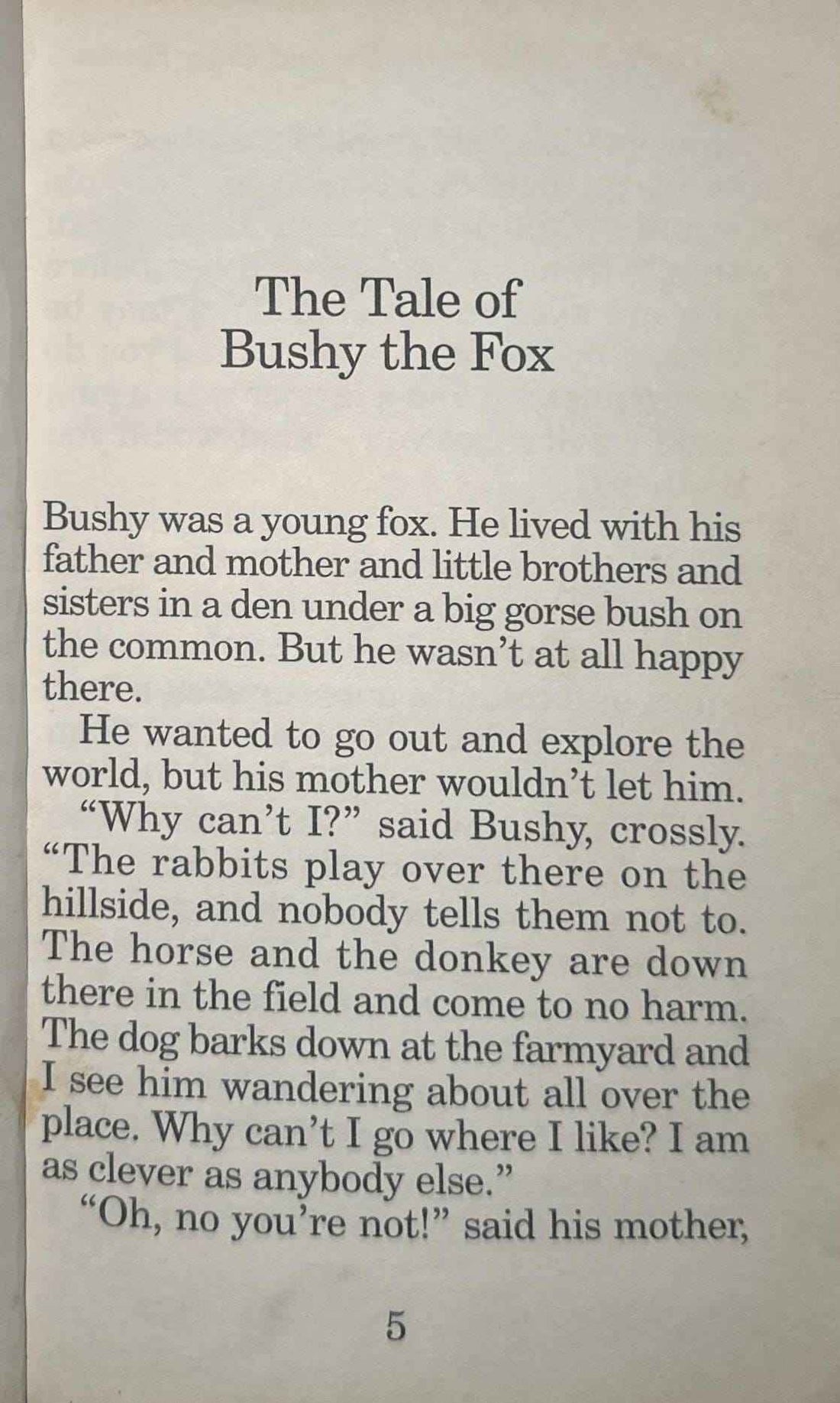 Popular Rewards: The Tale Of Bushy the Fox and Other Stories