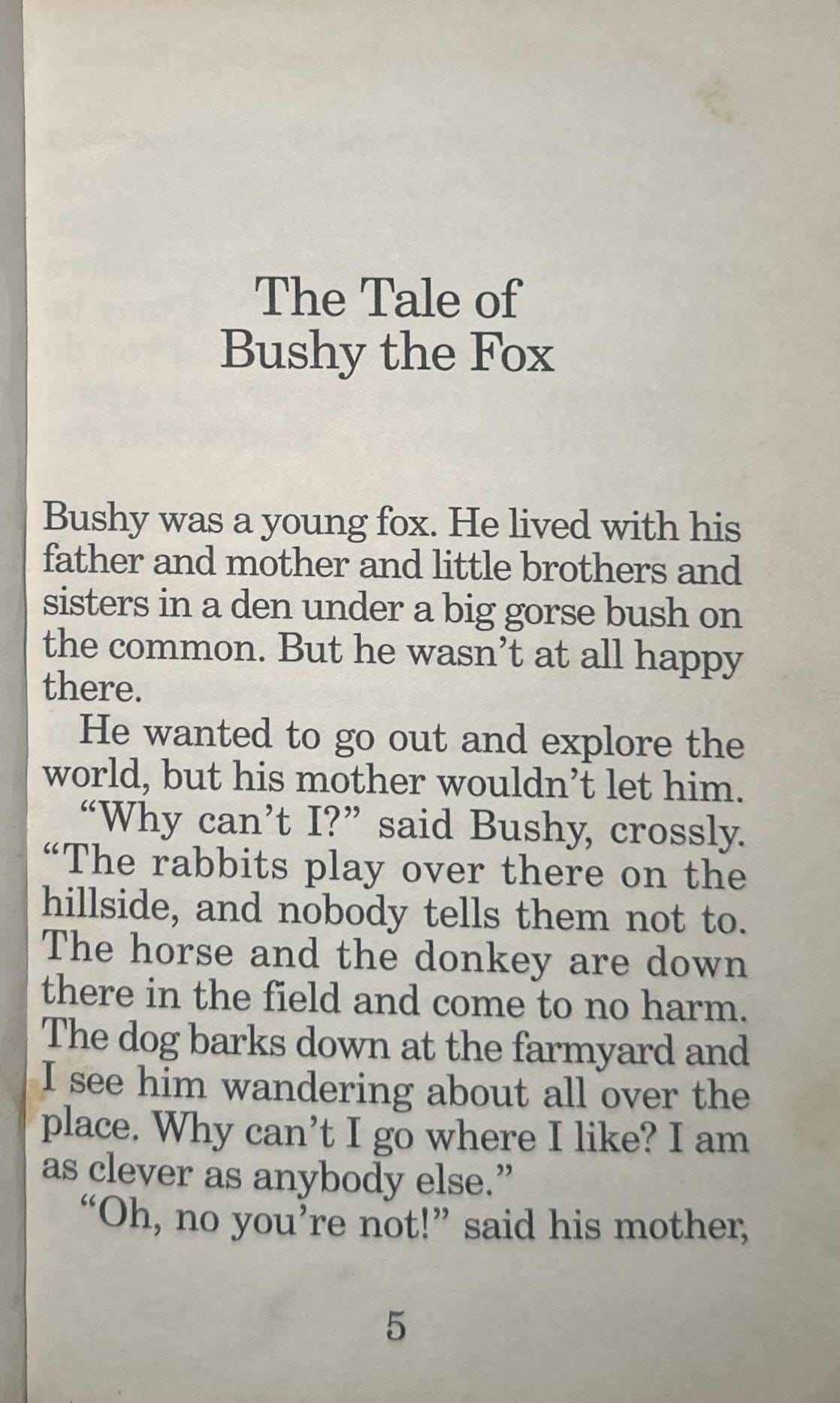 Popular Rewards: The Tale Of Bushy the Fox and Other Stories