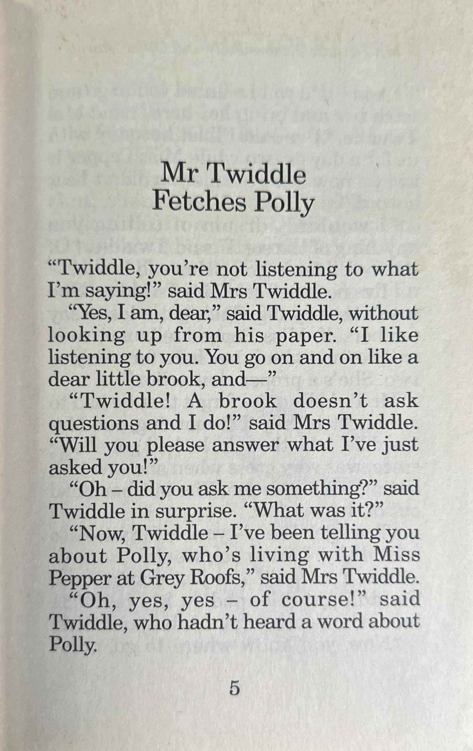 Mr Twiddle Fetches Polly