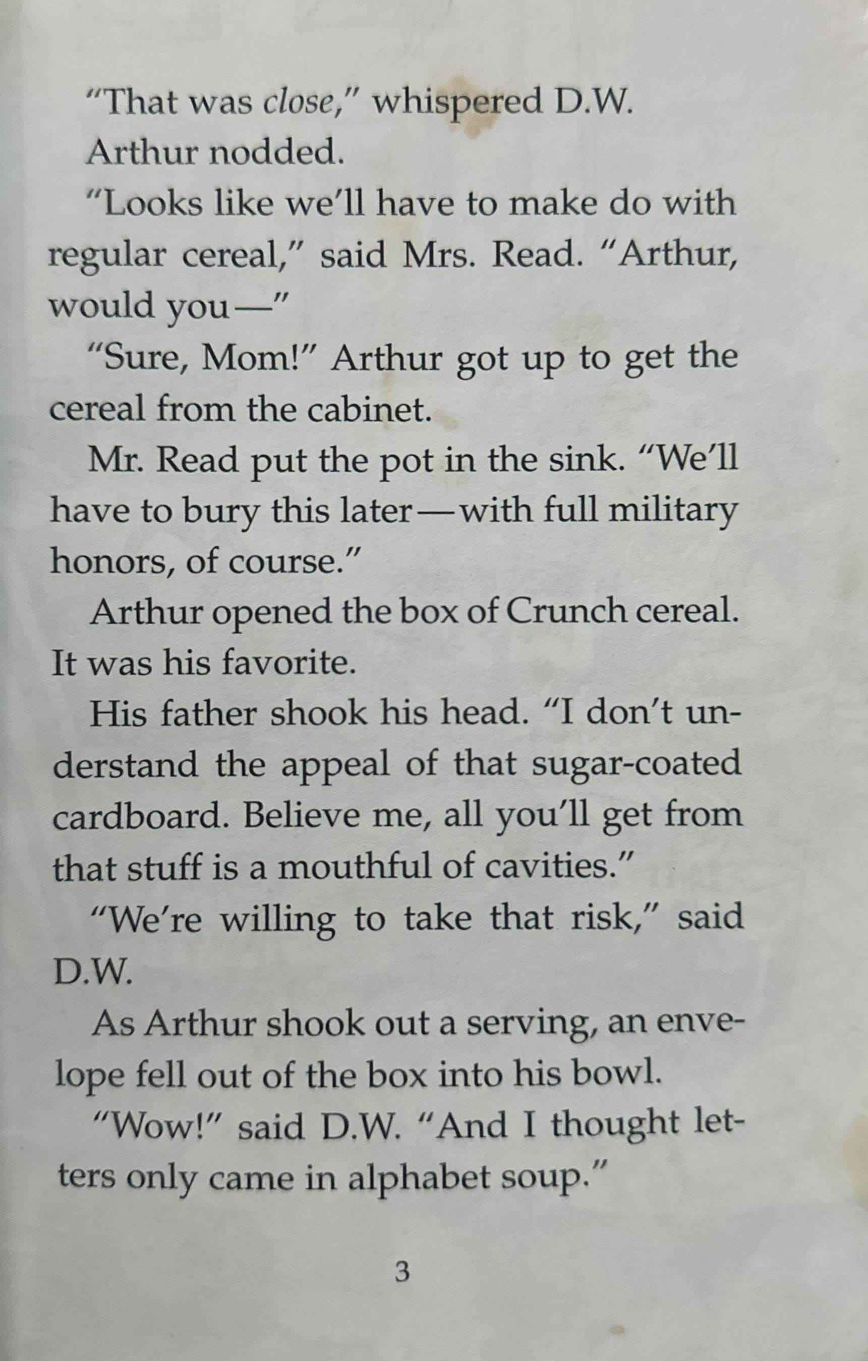 Arthur Chapter Books #4 Arthur and the Crunch Cereal Contest