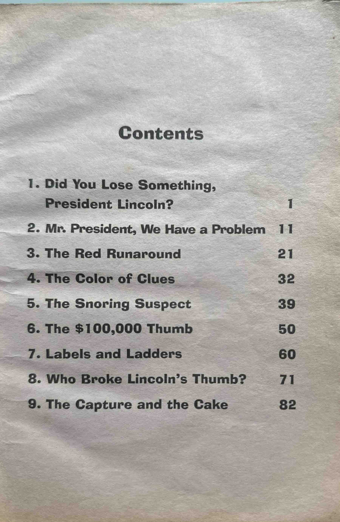 Capital Mysteries #5 Who Broke Lincoln's Thumb?