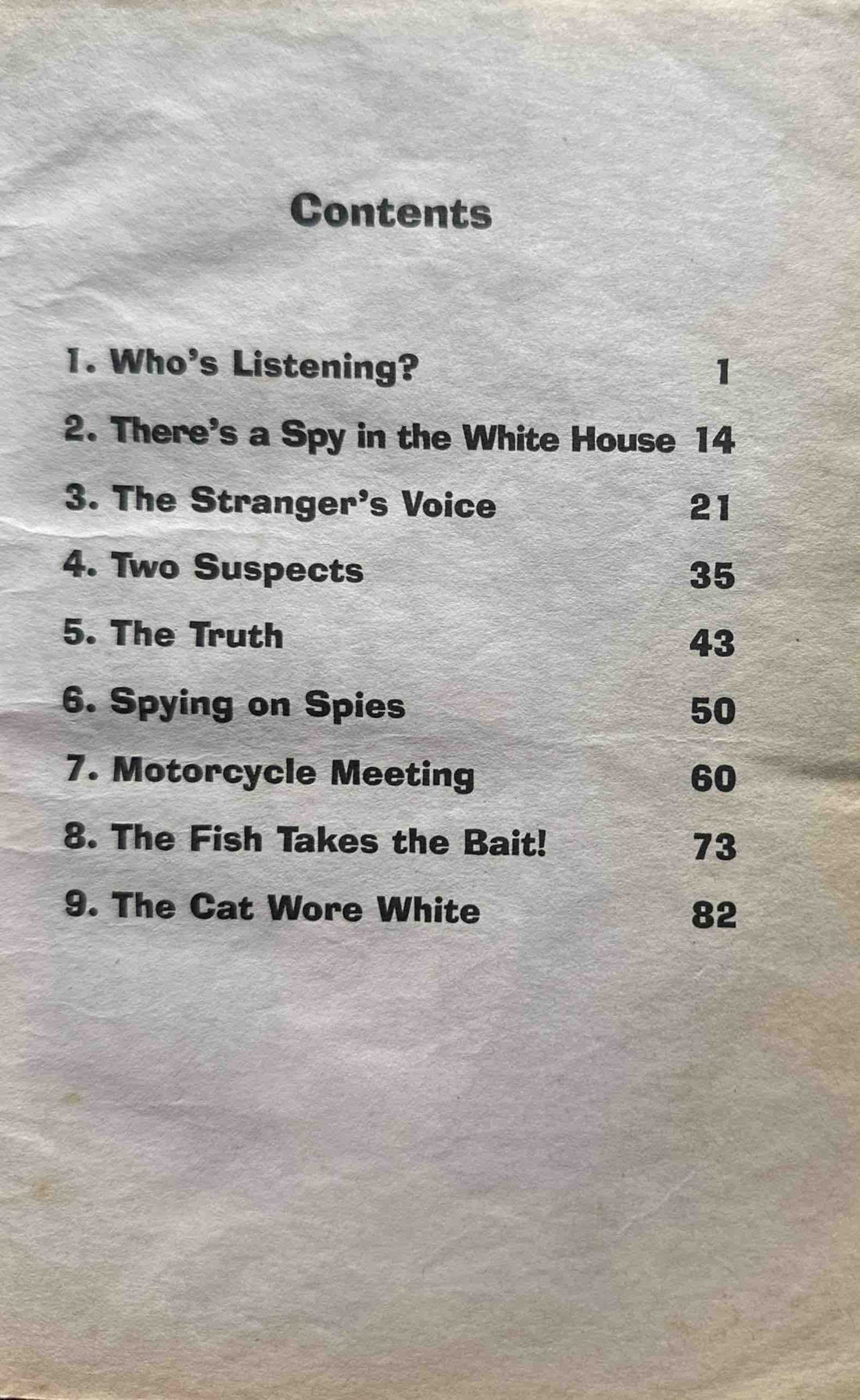 Capital Mysteries #4 A Spy in the White House
