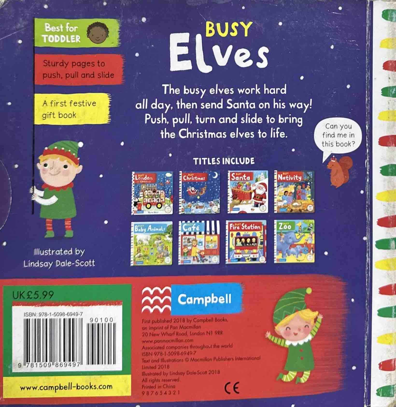 Busy Books: Busy Elves (Push Pull Slide)