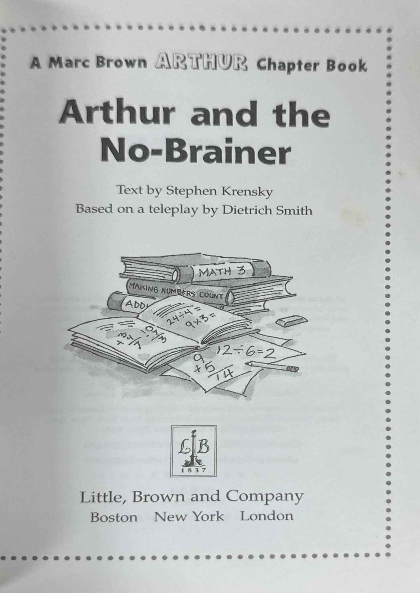 Arthur Chapter Books #26 Arthur and the No-Brainer
