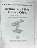 Arthur Chapter Books #27 Arthur and the Comet Crisis