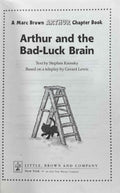 Arthur Chapter Books #30 Arthur and the Bad-Luck Brain