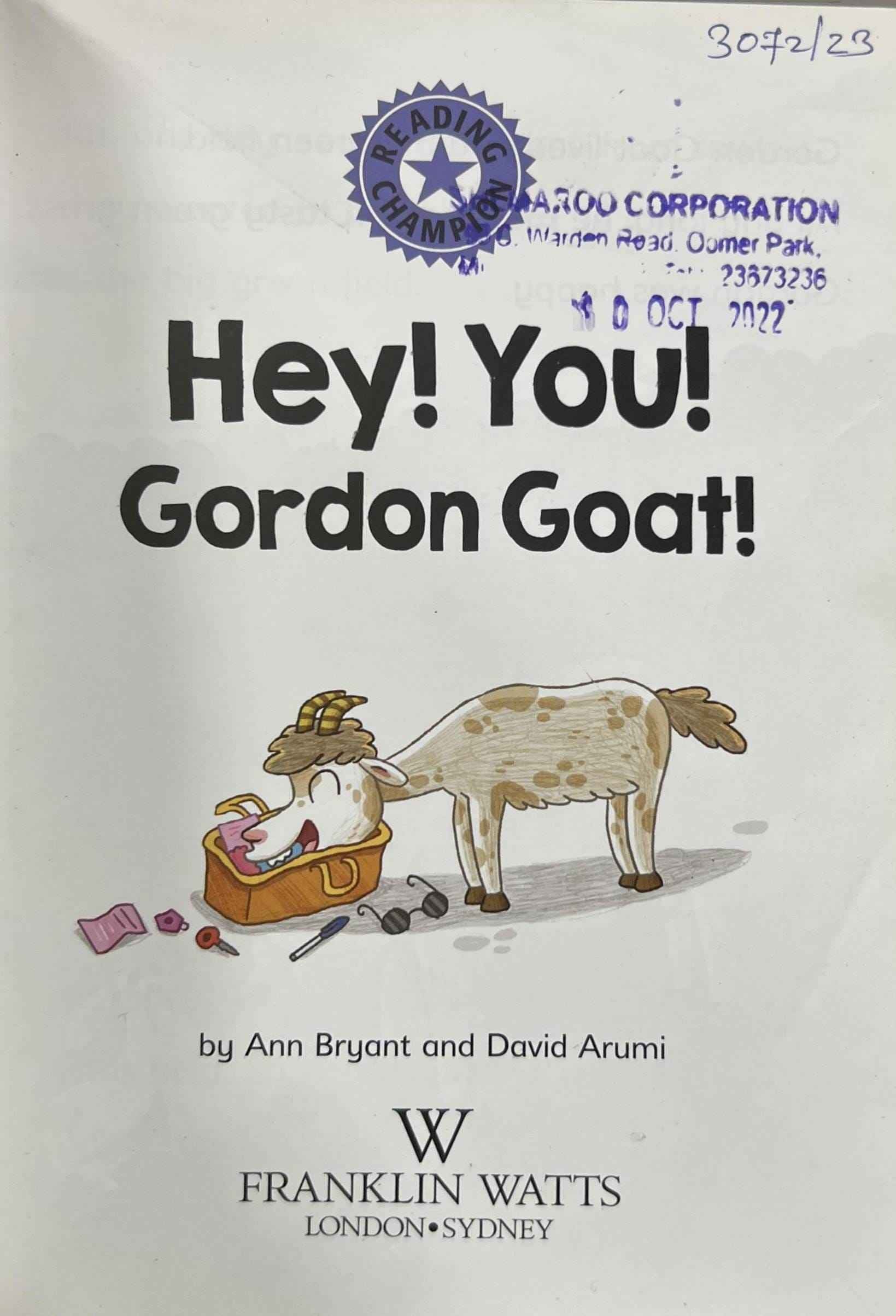 Hey! You! Gordon Goat!