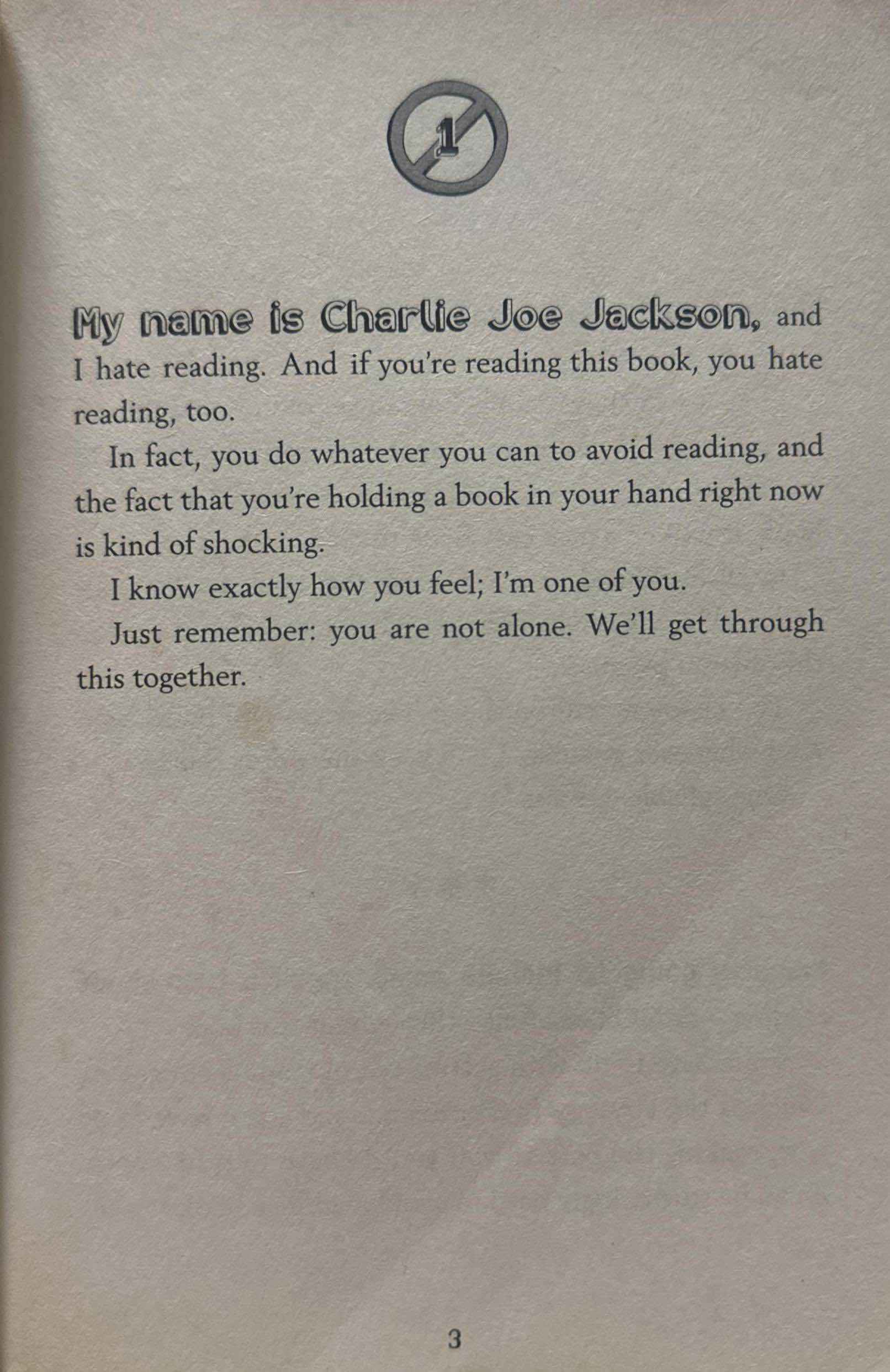 Charlie Joe Jackson #1 Charlie Joe Jackson's Guide To Not Reading