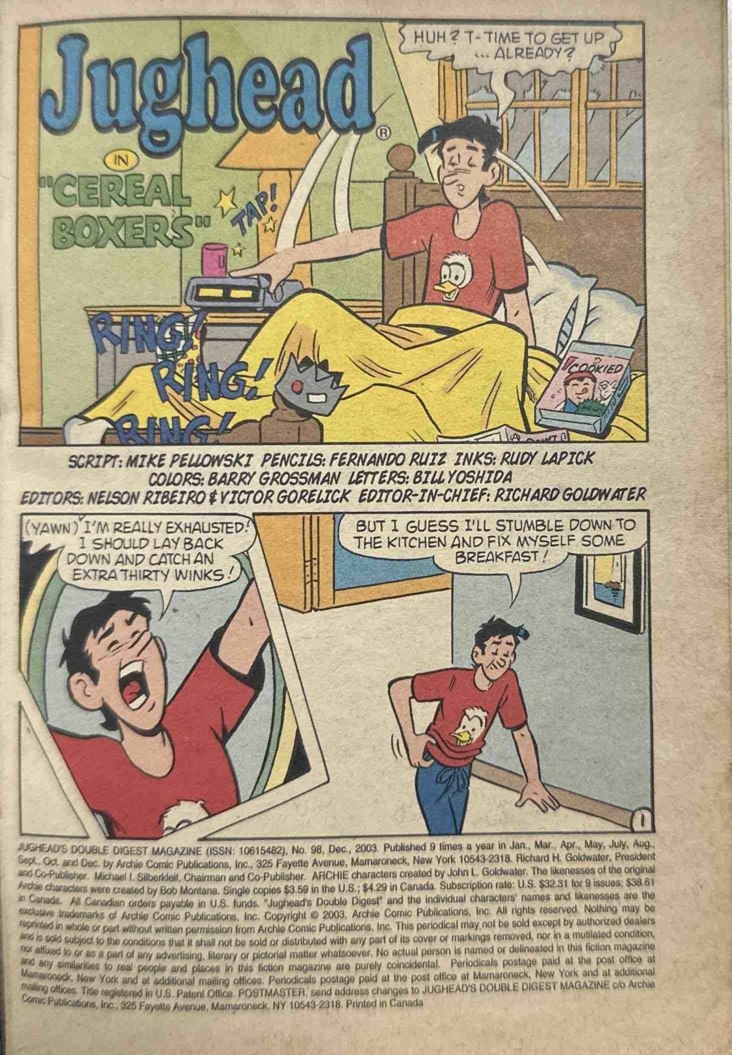 Archie Comics: Jughead's Double Digest Magazine No. 98