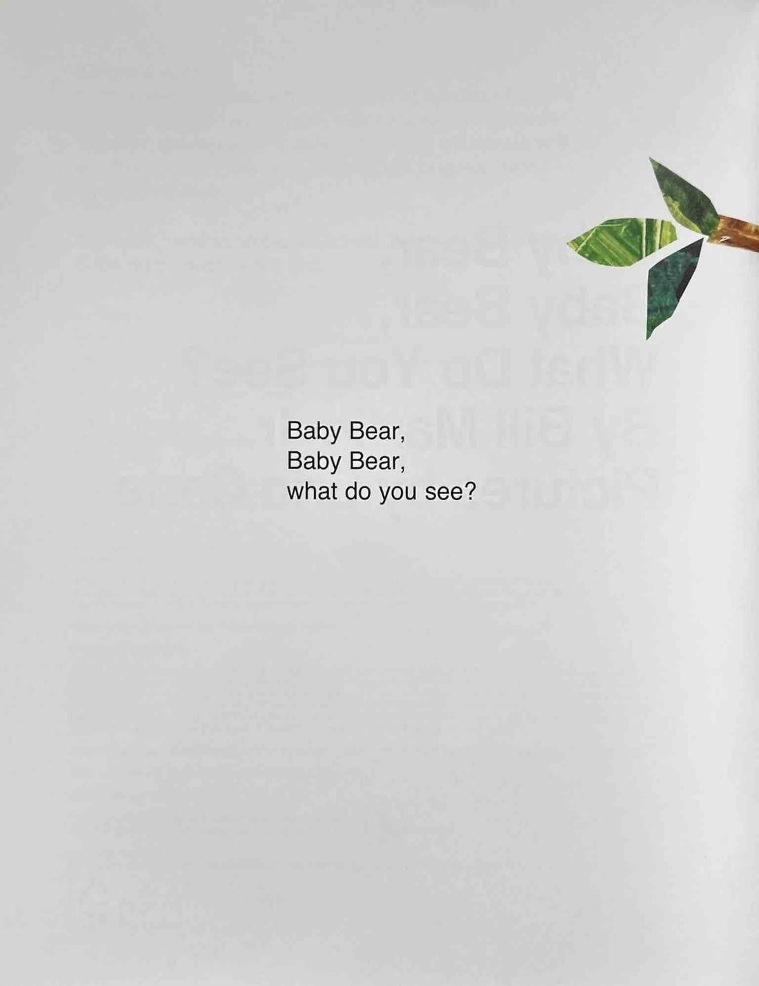 Bill Martin's Bears #4 Baby Bear, Baby Bear, What Do You See? (Paperback)