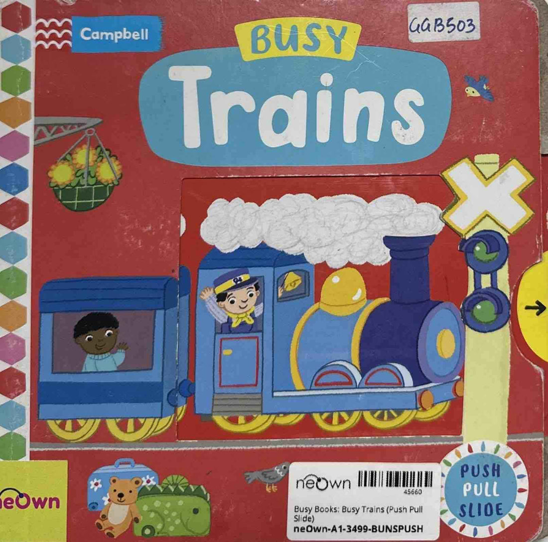 Busy Books: Busy Trains (Push Pull Slide)