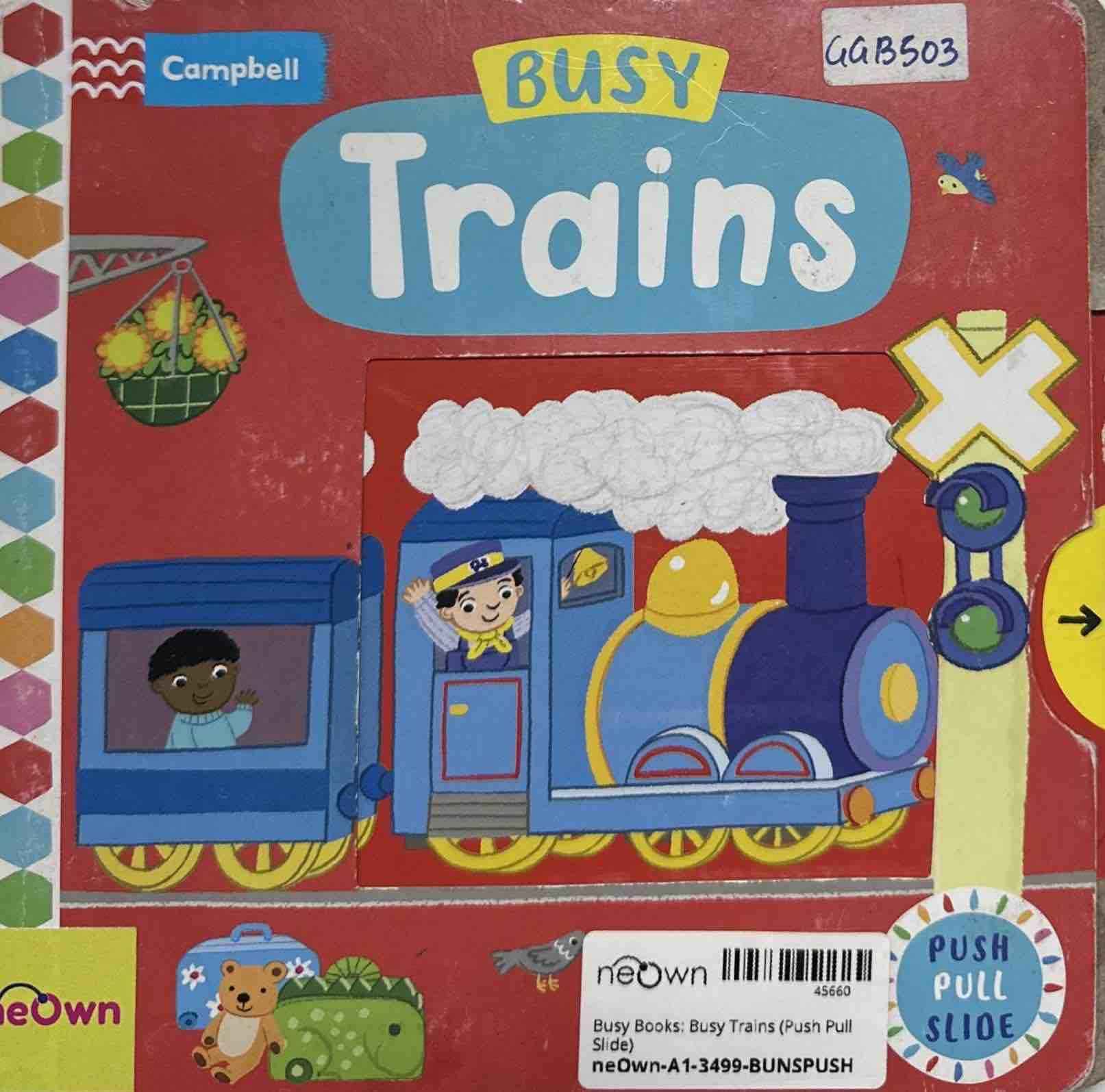 Busy Books: Busy Trains (Push Pull Slide)